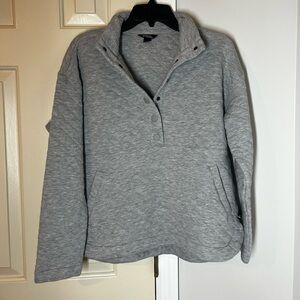 Eddie Bauer Gray Women's Snap-Button Pullover Jacket